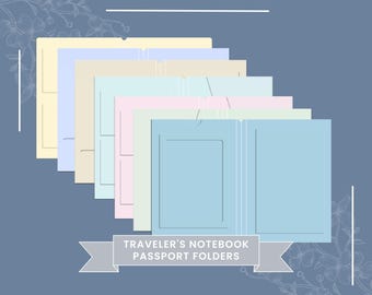 Passport Size Traveler’s Notebook Folder Insert SVG Bundle | TN Inserts for Cricut & Silhouette