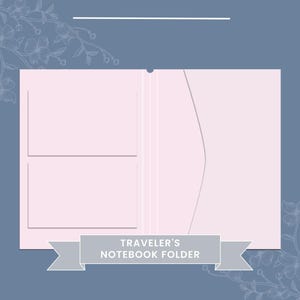 Plantilla de bolsillo imprimible (archivo digital) para insertar en carpeta de cuaderno de viaje tamaño pasaporte (DIY)
