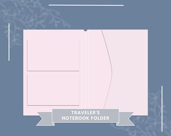 DIY Passport Size Traveler's Notebook Folder Insert SVG: Printable Pocket Template (Digital File)
