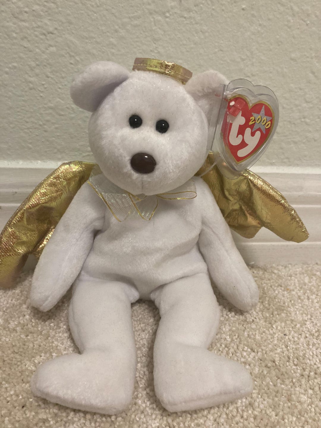 Halo Angel Bear Beanie Baby