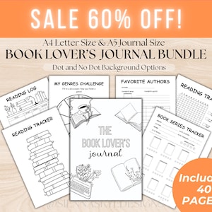 Book Lover's Reading Journal Bundle: Trackers, Challenges, Logs ...