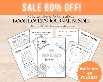 Book Lover's Reading Journal Bundle: Tracker, Challenges, Logs (Digitaler Download)