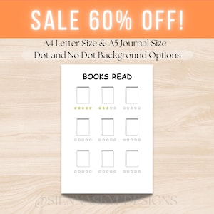 Books Read Tracker | Customizable Reading Log | Printable & Digital | Book Title Tracker | Reading Journal Sticker Pages | Goodnotes PDF
