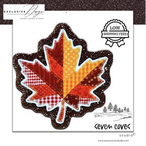 GLITTER ACRYLIC FLATBACK, Faux Patchwork Leaf Fall, Badge Reel Cabochon Topper, Diy Craft Supply, Interchangeable Acrylic