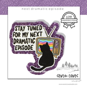 MY NEXT DRAMATIC Episode Cat Badge Reel Supplies, Acrylic Resin Flat Back, Glitter Resin Planar Medical, The Seven Coves Studio