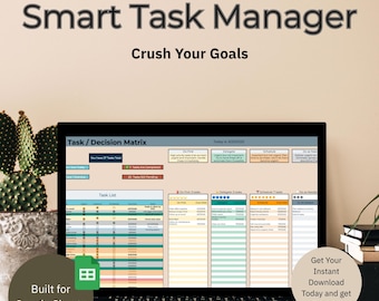 Google Spreadsheets Taakbeheer: Eisenhower Matrix-takenlijst (digitale download)
