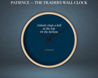 Nobody Rings A Bell Wall Clock, Silent 10 Inch, Stock Market Decor, Day Trader Gift, Chartist Art