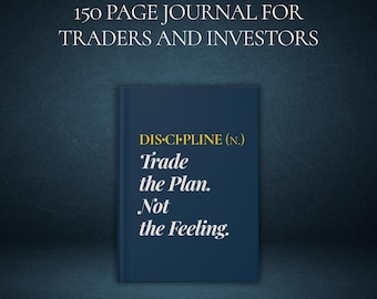 Discipline Definition Journal, Trader Notebook, Stock Market Gift, Day Trader Present, Chartist Investor Accessory