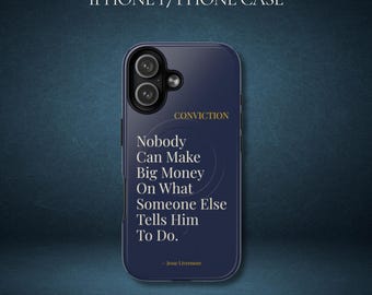 Conviction Definition iPhone 17 Case, MagSafe Phone Cover, Day Trader Gift, Stock Market Accessory