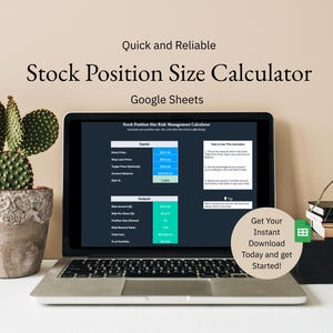 Trading Risk Calculator: Position Size Template for Google Sheets (Digital Download)