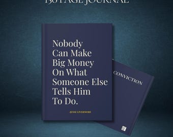Conviction Definition Journal, Hardcover Trader Notebook, Stock Market Gift, Trader Present, Chartist Investor Log