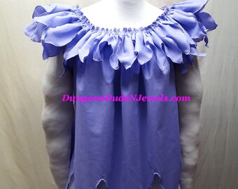 DDNJ Choose Color Fairy Chemise Petal Hemline Plus Made ANY Size Renaissance Pirate Costume Cosplay Dress Fae Pixie  S M L XL 2X 3X 4X 5X 6X