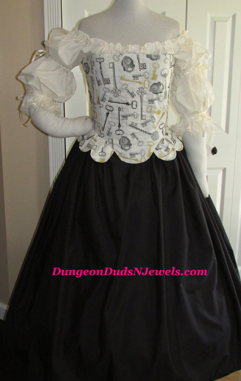 DDNJ Choose Fabric Fully Reversible Muffin Top Corset wTabs Renaissance Pirate Wench Maiden Fairy Plus Custom Made Any Size Costume Medieval