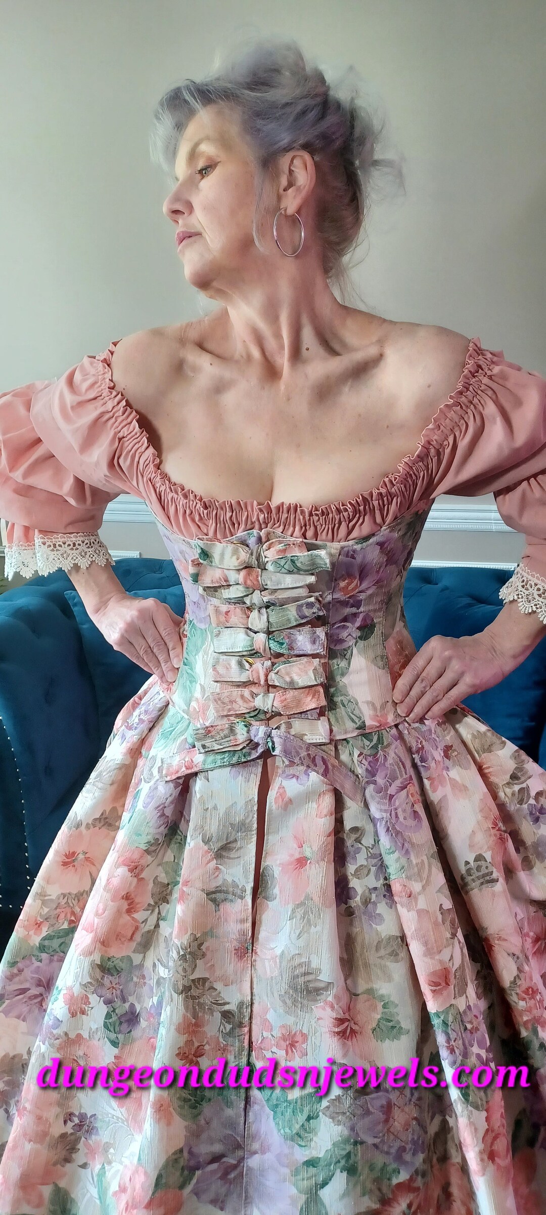 Wench Underbust Corset in Dark Harbor - The Wrenfaire Collection