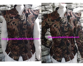 DDNJ Choose Fabric Reversible Doublet Tabs Peplum Renaissance Pirate Swashbuckler Medieval Plus Made ANY Size S M L XL 2X 3X 4X 5X 6X Tall