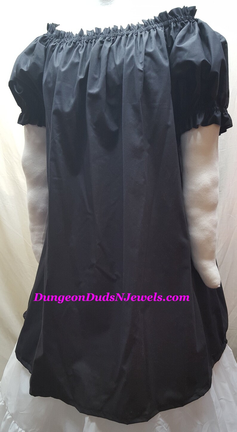 DDNJ Choose Color Short Slv Ruffle Cuff Chemise Costume Plus Made ANY Size Renaissance Cosplay Pirate Wench Dress S M L XL 2X 3X 4X 5X 6X