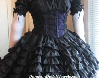 DDNJ Choose Color Taffeta Ruffle Petticoat Skirt Renaissance Civil War Pirate Witch Plus Made ANY Size Cosplay Wedding Steampunk Dress Hoop