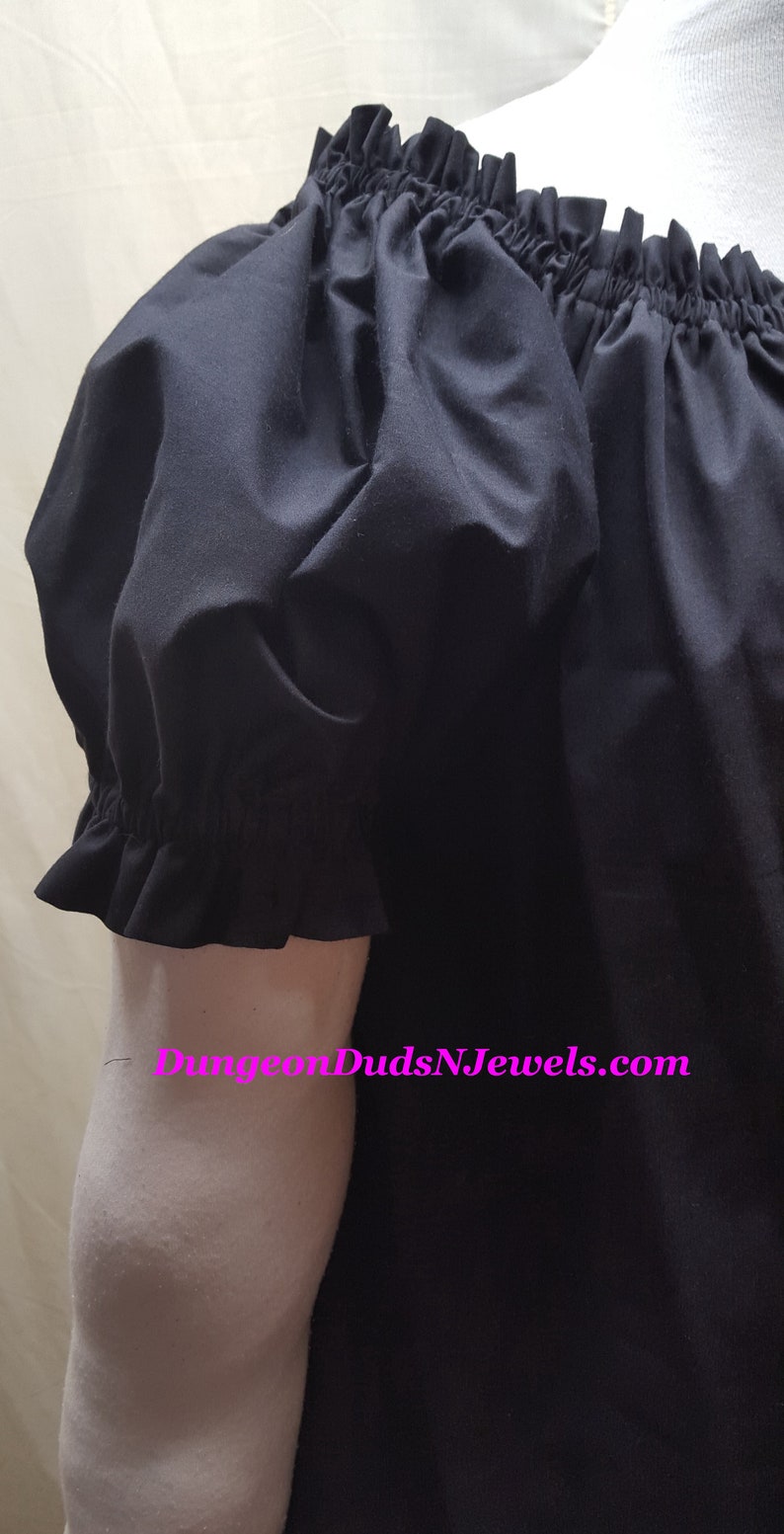 DDNJ Choose Color Short Slv Ruffle Cuff Chemise Costume Plus Made ANY Size Renaissance Cosplay Pirate Wench Dress S M L XL 2X 3X 4X 5X 6X