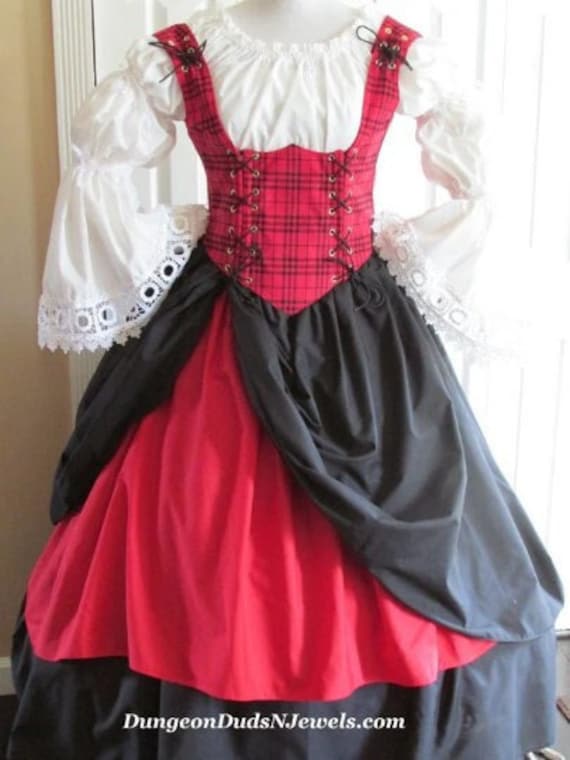 DDNJ 4PC Corset Bodice Chemise Skirts Pocket Choose Fabric Etsy