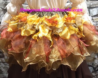 DDNJ Choose Color(s) Fairy Skirt Plus Made ANY Size Renaissance Pirate Witch Larp Cosplay Costume Halloween Dress S M L XL 2X 3X 4X 5X 6X