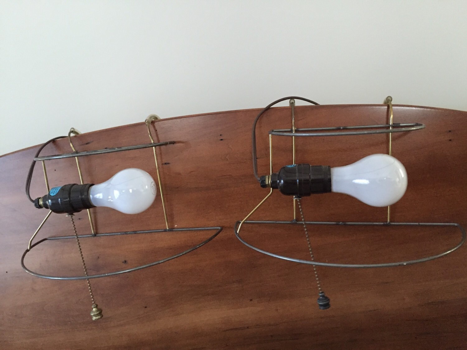 Vintage headboard lamp pair Etsy