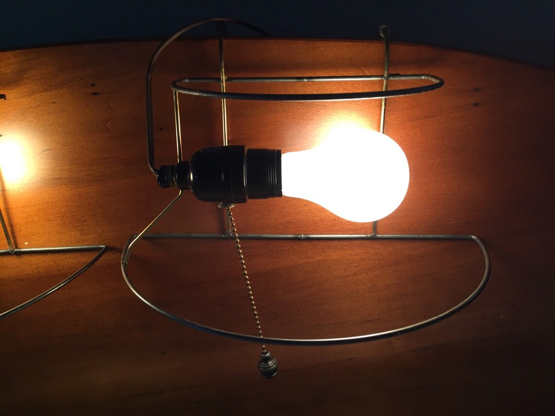 Vintage headboard lamp pair Etsy