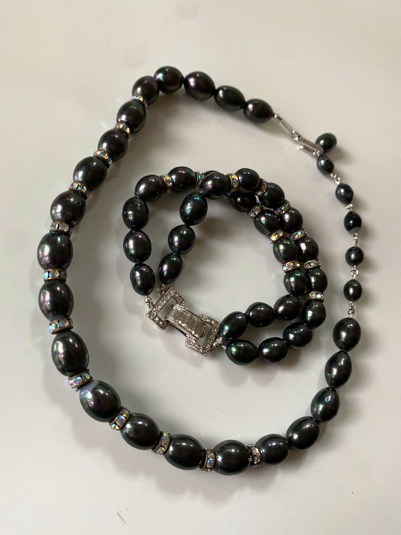 Vintage Crown Trifari Choker and Bracelet