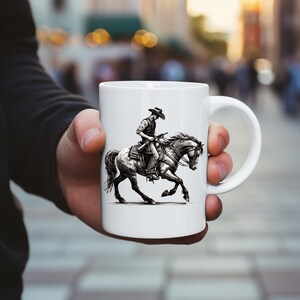 Equestrian Ceramic Mug, Horse Lover Gift, Animal Art Cup, Coffee Mug for Riders, Perfect for Birthdays, Housewarming, and Holidays