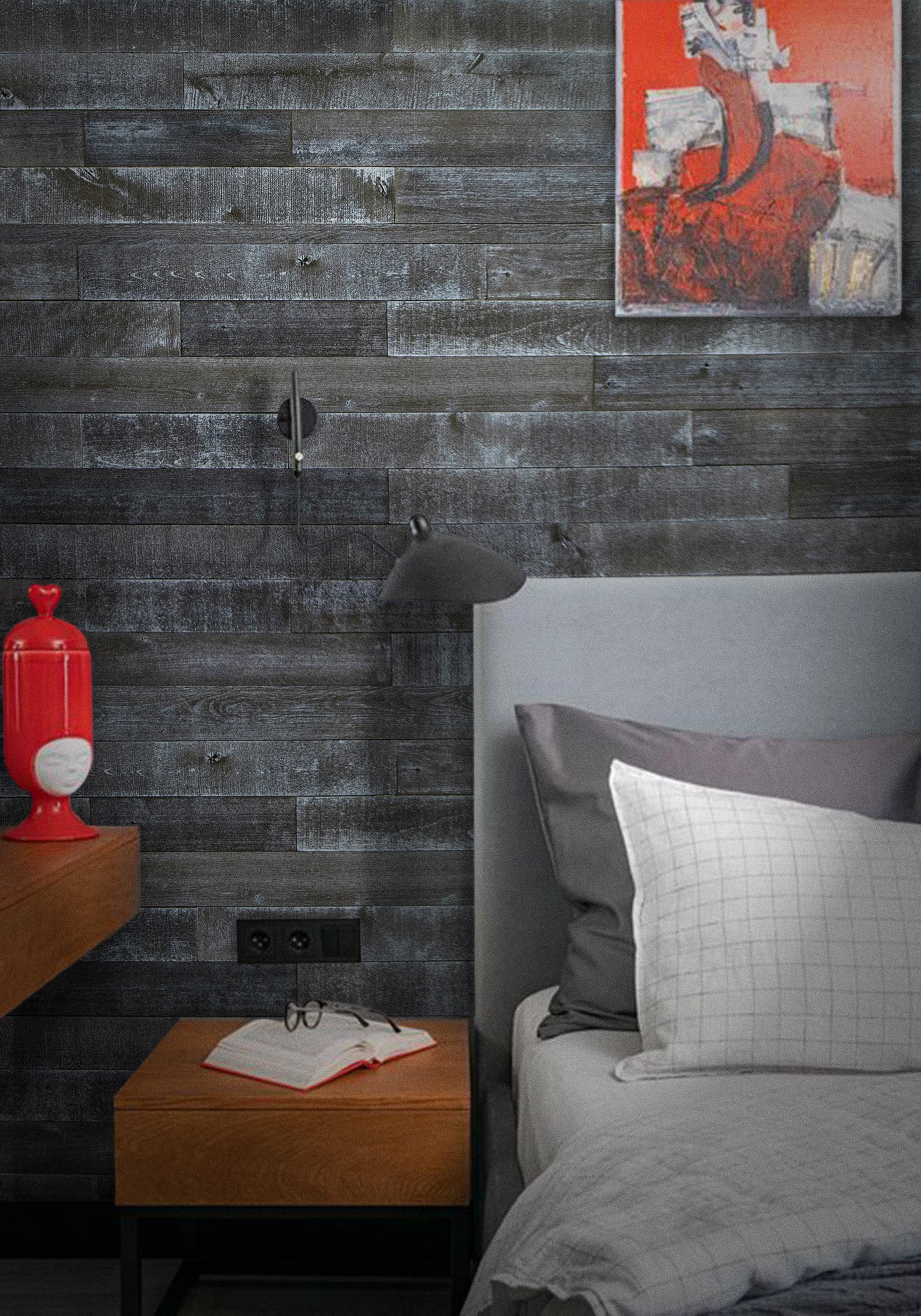 Whitewashed Grey Wooden Planks for Wall Covering, Wood Planking, Panels ...