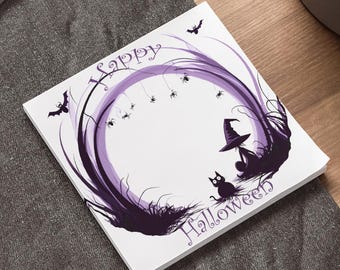 Bloc de notas adhesivas de Halloween: notas adhesivas espeluznantes, invitaciones para fiestas