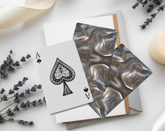 Metallic Playing Cards: Game Room Decor