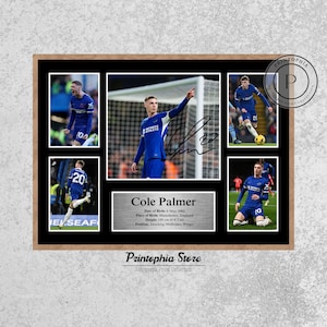 Cole Palmer Signed Poster, Printable England Football Autograph Print, Chelsea Wall Art, Digital Download English Soccer Star Gift