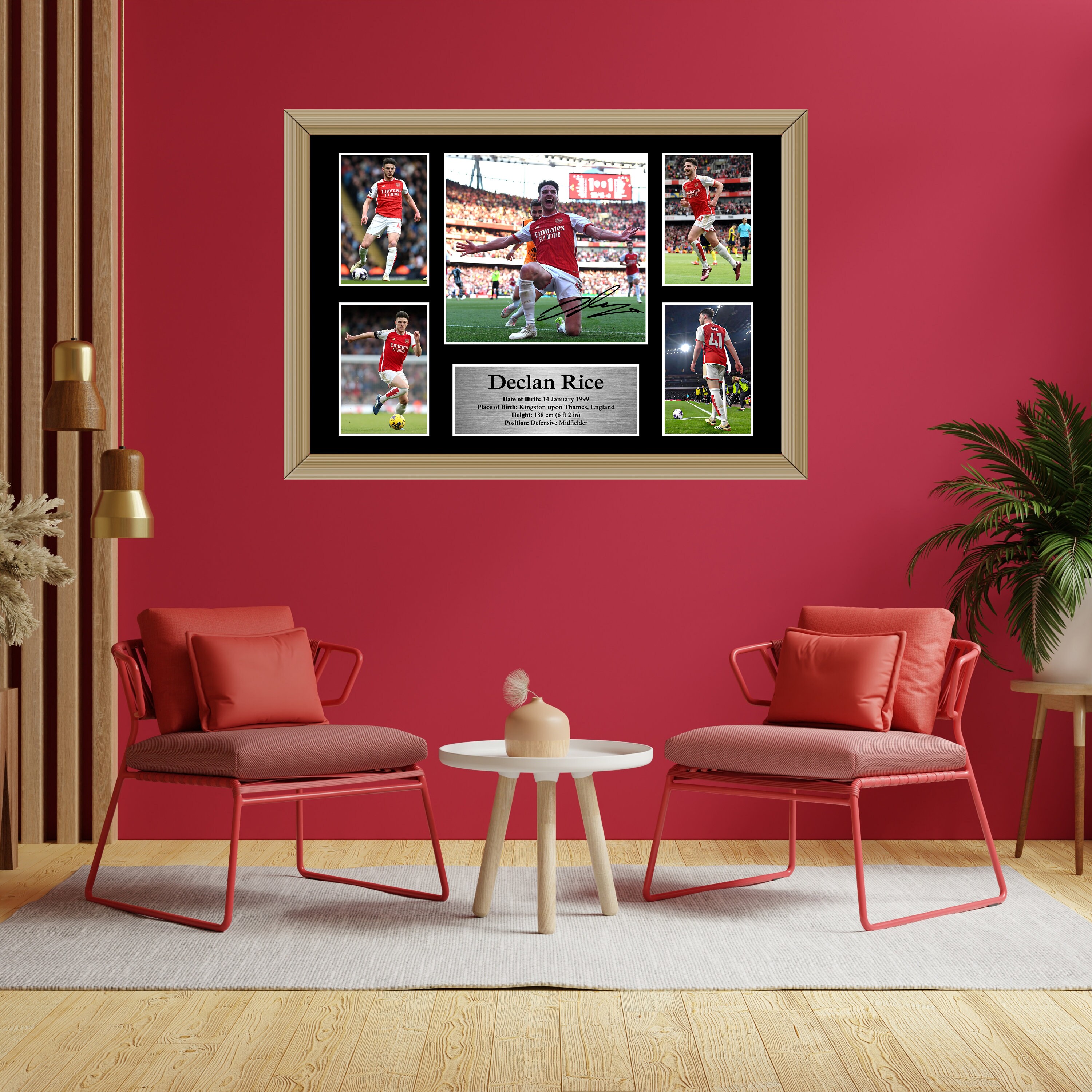 Declan Rice Autograph Poster, Printable Football Memorabilia, Arsenal ...
