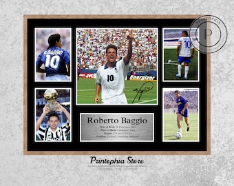ロベルト バッジョ イタリア フットボール プリント - Etsy 日本
