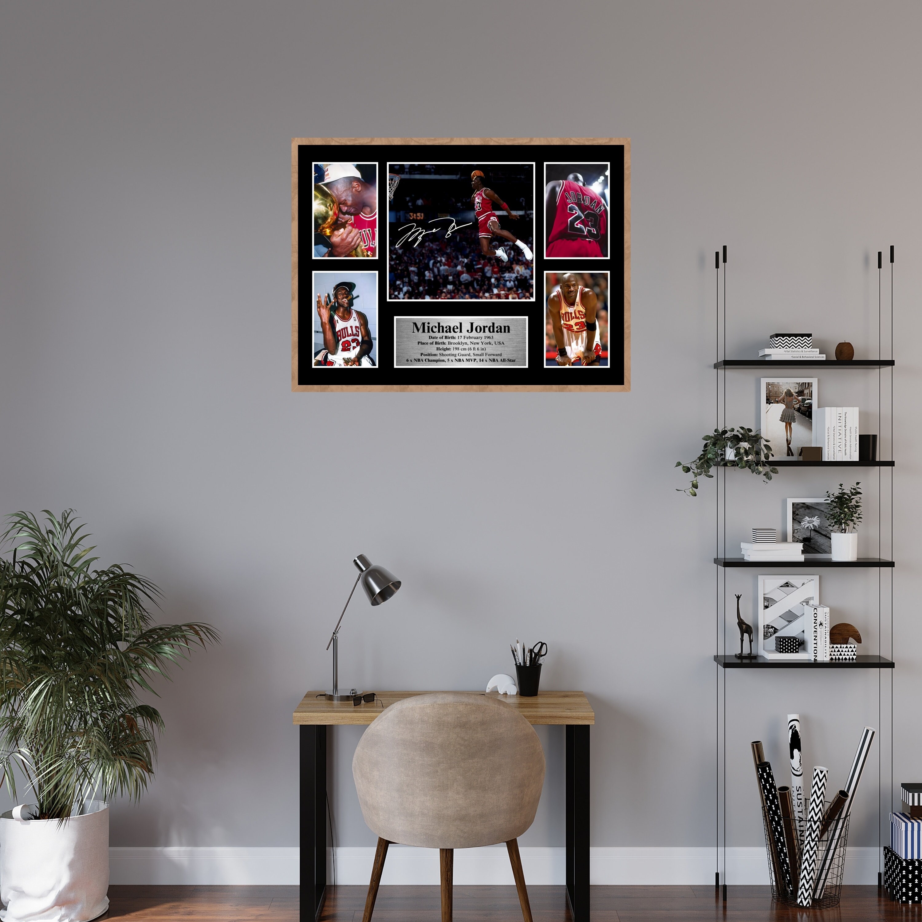 michael jordan autographed poster