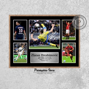 Zlatan Ibrahimović signiertes Poster, druckbares Schweden Fußball Poster, digitale Zlatanera Wandkunst, Ibra Fußball Geschenk für Fans