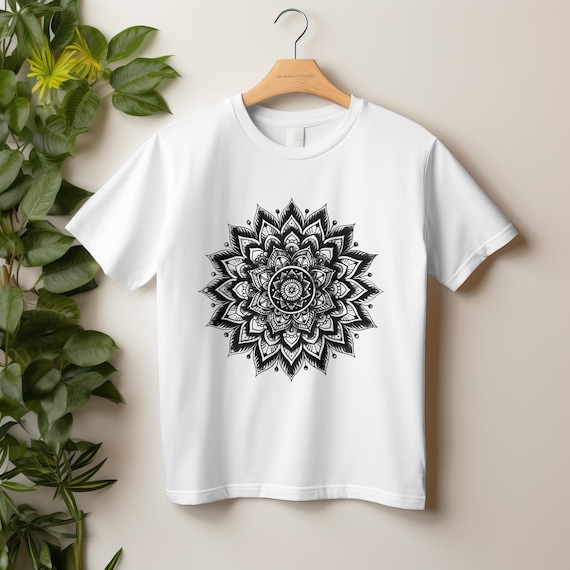 Buy Black Mandala T-shirt, Mandala Graphic Tees, Mandala T-shirt 