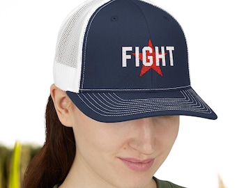 Trump Hat, FIGHT Hat, Snapback Trucker Cap, Republican Hat, Trump 2024