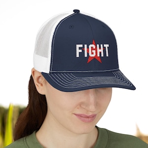 Trump Hat, FIGHT Hat, Snapback Trucker Cap, Republican Hat, Trump 2024