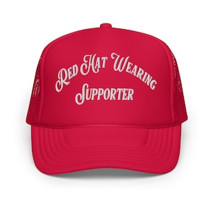 Unisex Trump Foam Trucker-Hut, Trump-Hut, MAGA-Hut, roter Hut, der Anhänger trägt