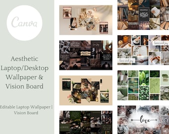 Aesthetic Collage Wallpaper | Desktop & Laptop Bundle (Editable)