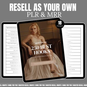 Digital Marketing Instagram Hooks Lead Magnet Master Resell Rights Faceless Instagram Marketing DFY Social Media Marketing MRR