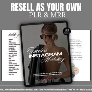 Faceless Digital Marketing Lead Magnet Master Resell Rights Faceless Instagram Marketing Done for You Digital Product Social Media Marketing