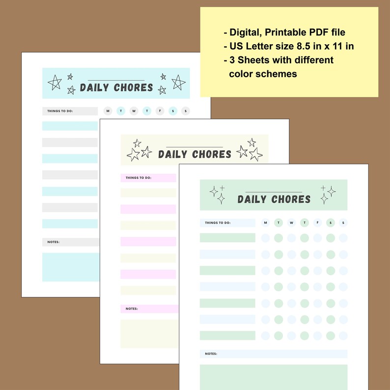 ADHD Chore Chart Daily Checklist Kids Routine Chart Digital - Etsy México