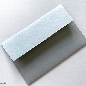 Premium Envelope A9 Size, Handmade Envelopes for wedding invitations or special events, natural cotton paper envelopes - Muddy Blue