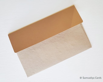 Premium Envelope 2: Specialty Envelope A9 Size, handmade natural cotton paper, buff or sand