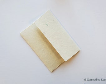Premium Envelope A1 Size, handmade heavy wt. cotton paper envelopes, 4 bar size envelopes, Small Cream, off-white envelopes