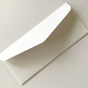 Premium Envelopes, Specialty Envelope #10 Size, handmade, made from cotton handmade paper - white