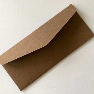 Premium Envelopes, Specialty Envelope #10 Size, handmade, made from cotton handmade paper - chocolate