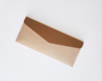 Premium Envelopes, Specialty Envelope #10 Size, handmade, made from cotton handmade paper, sand, light brown or buff envelope